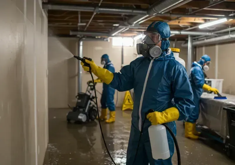 Basement Sanitization and Antimicrobial Treatment process in Gilbert, MN